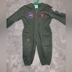 Green Top Gun Flight Suit Costume